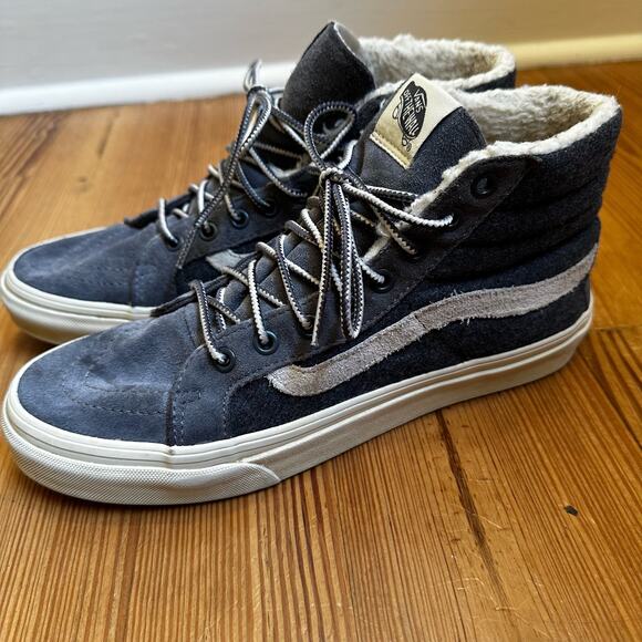 Vans Sk-8 unisex scotchguard gray sherpa lined high top sneakers SIZE M7.5, W9 - Picture 7 of 7